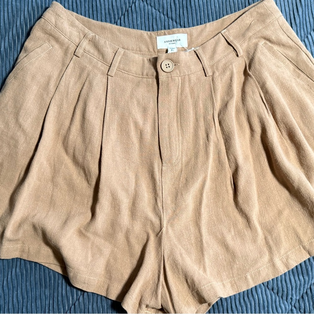 Anniewear  High Waist Women's Shorts in Cappuccino